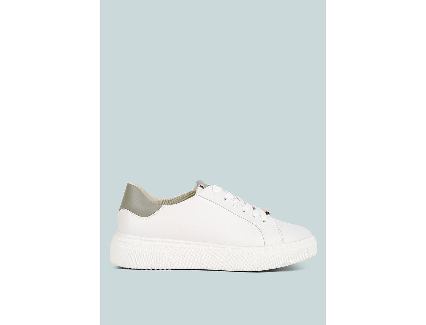 Женские кроссовки Rag & Co Schick Lace Up Leather, цвет: Серый — фото 8