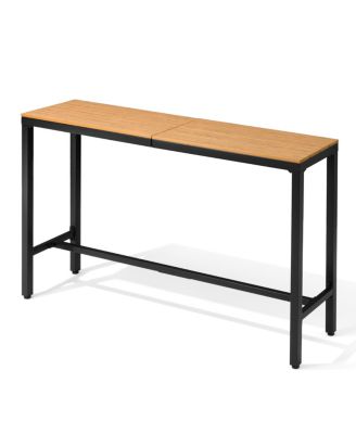 Patio Outdoor Bar Table Counter Height Rectangle