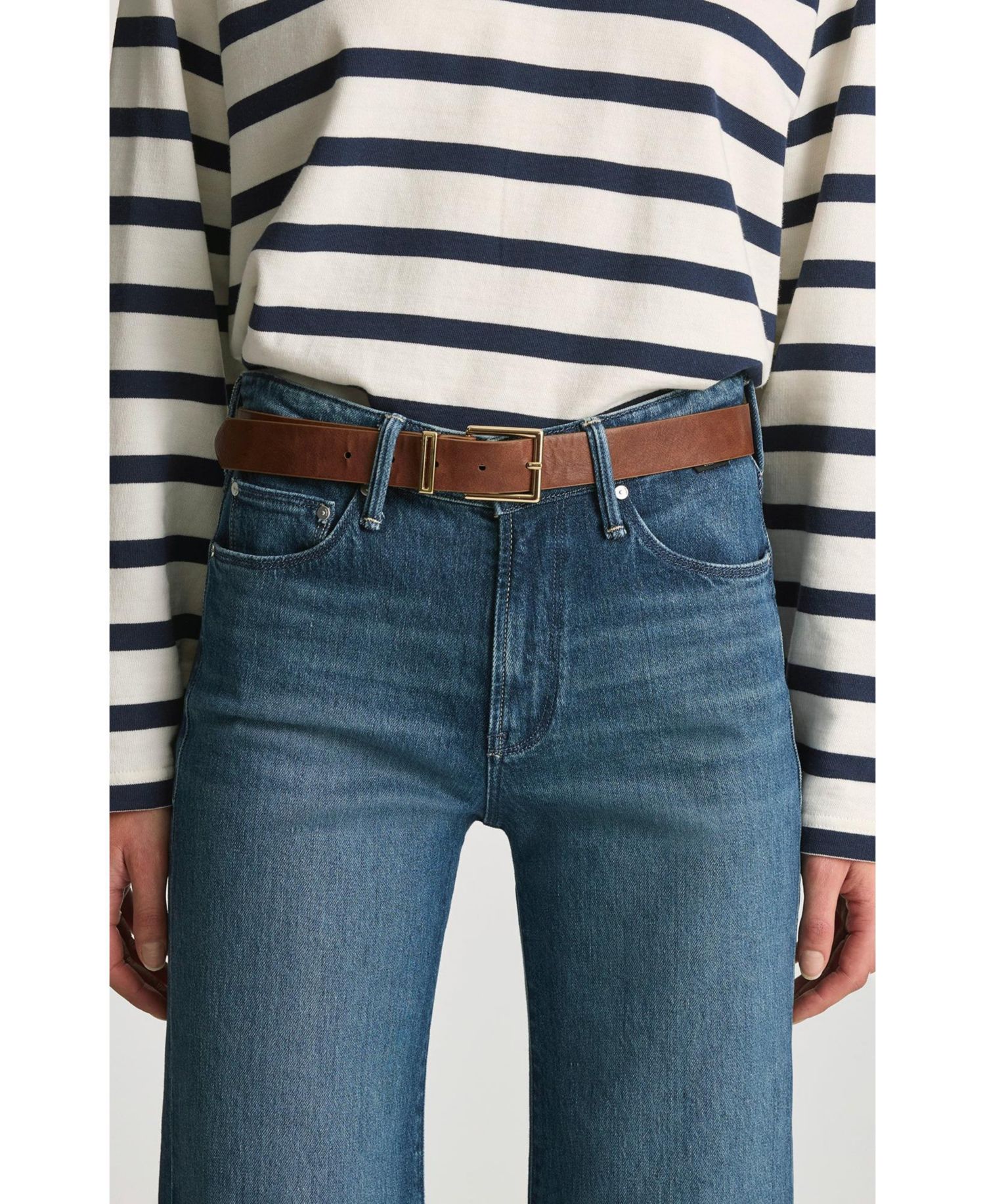 Women's Grace Mid Rise Flare In Dark Brushed Classic Blue