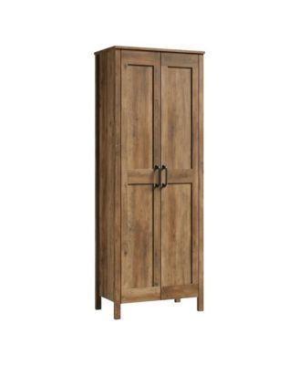 Rustic Pine Finish Storage Cabinet With Country Style And Sturdy Construction