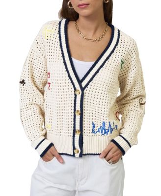 Women's Chelsea Embroidered Cardigan Sweater