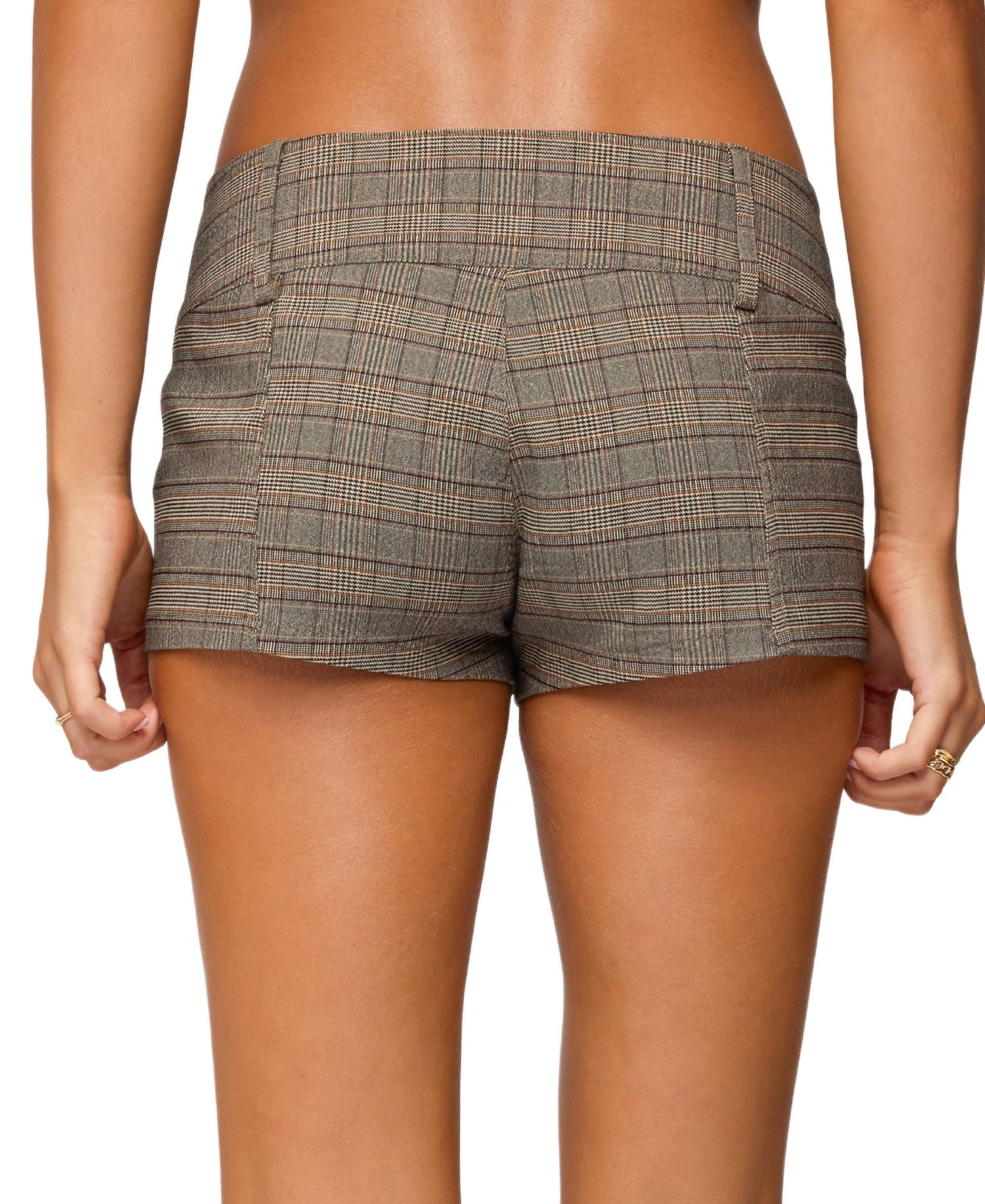 Women's Ayvey Plaid Tailored Micro Shorts