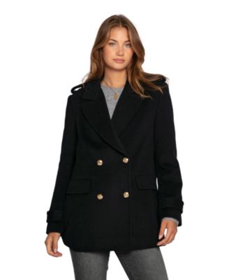 Women's Harbour Military Wool Blend Pea Coat