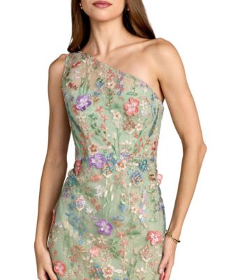 sage green dress macys Macys formal prom dress, new, Mint green with white overlay and tool  underneath