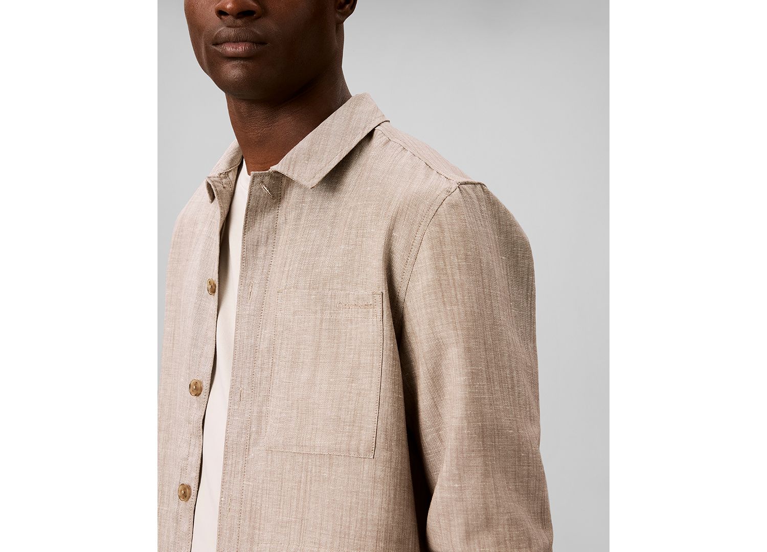 Men's Linen Blend Overshirt