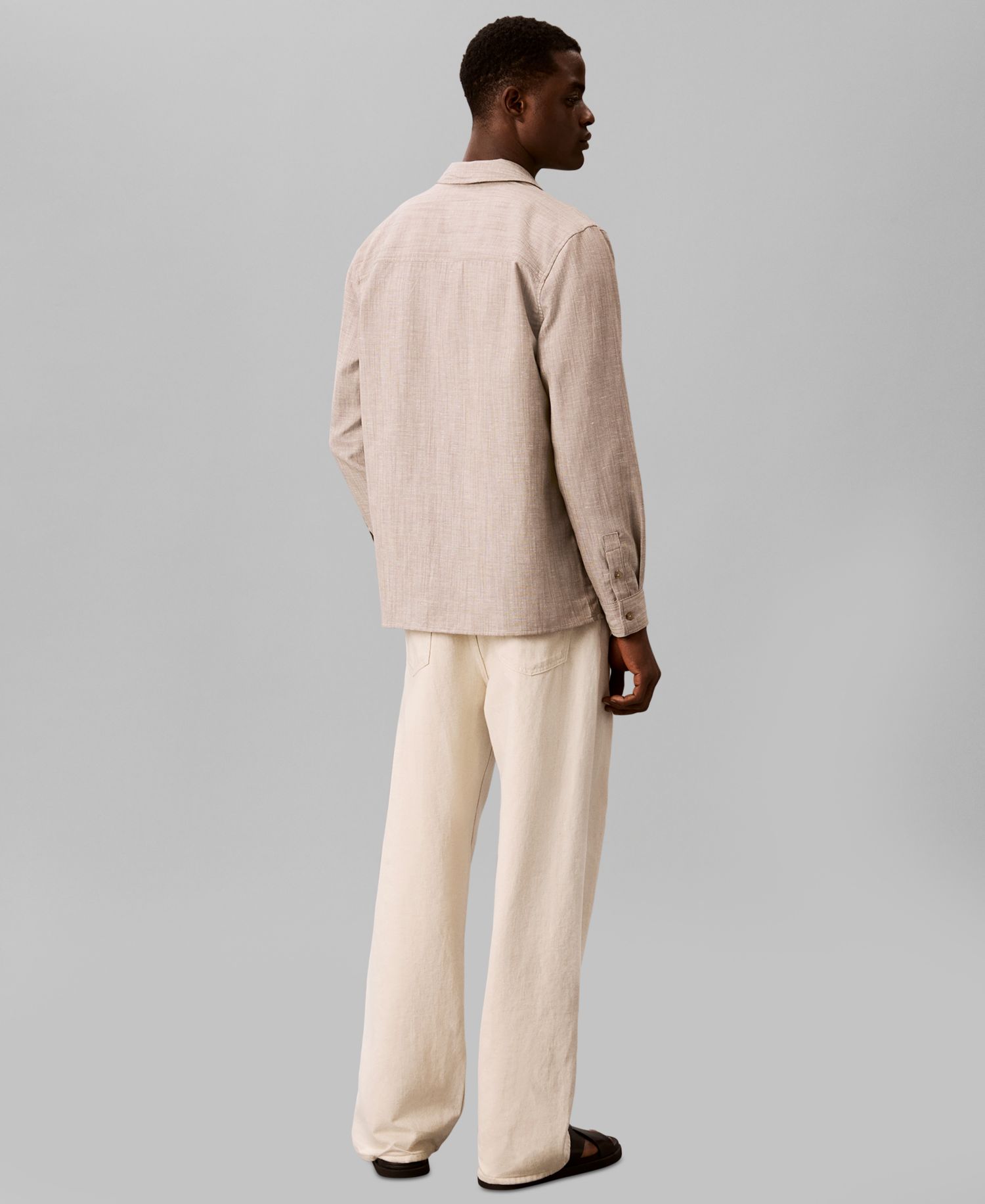 Men's Linen Blend Overshirt