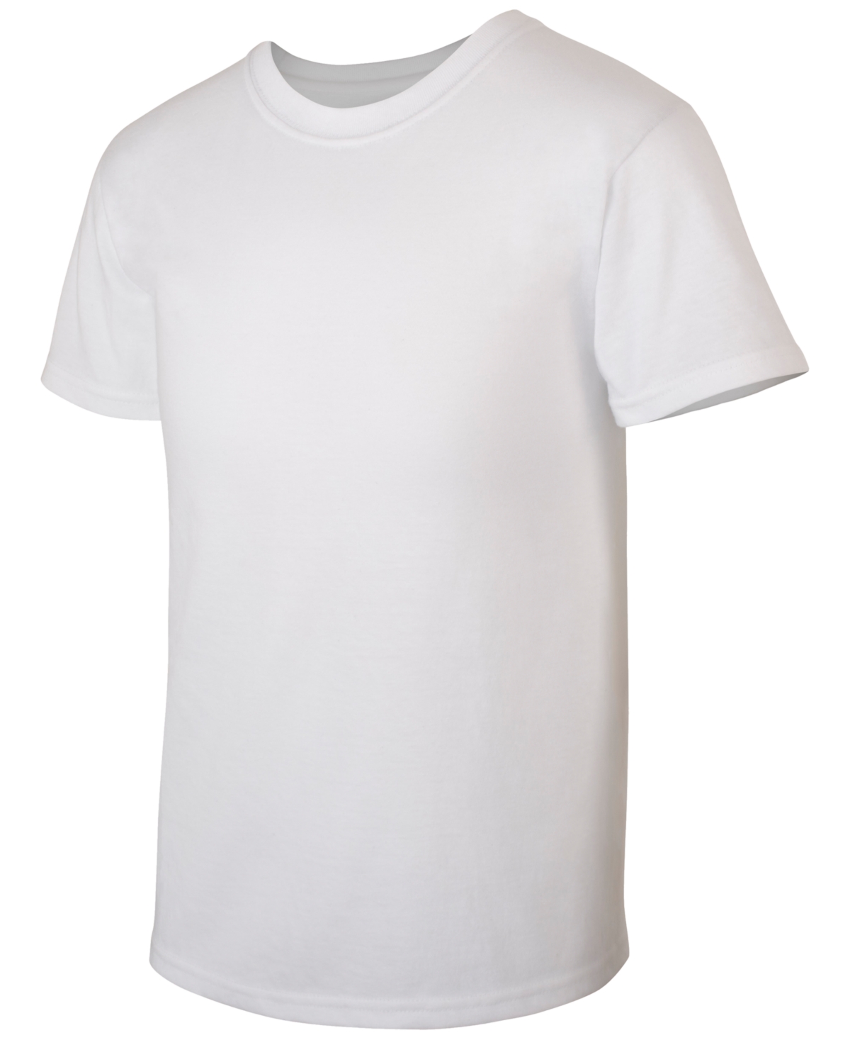 Hanes Boys' 6-16 Short-Sleeve Crewneck Undershirt, 5+2 Bonus Pack
