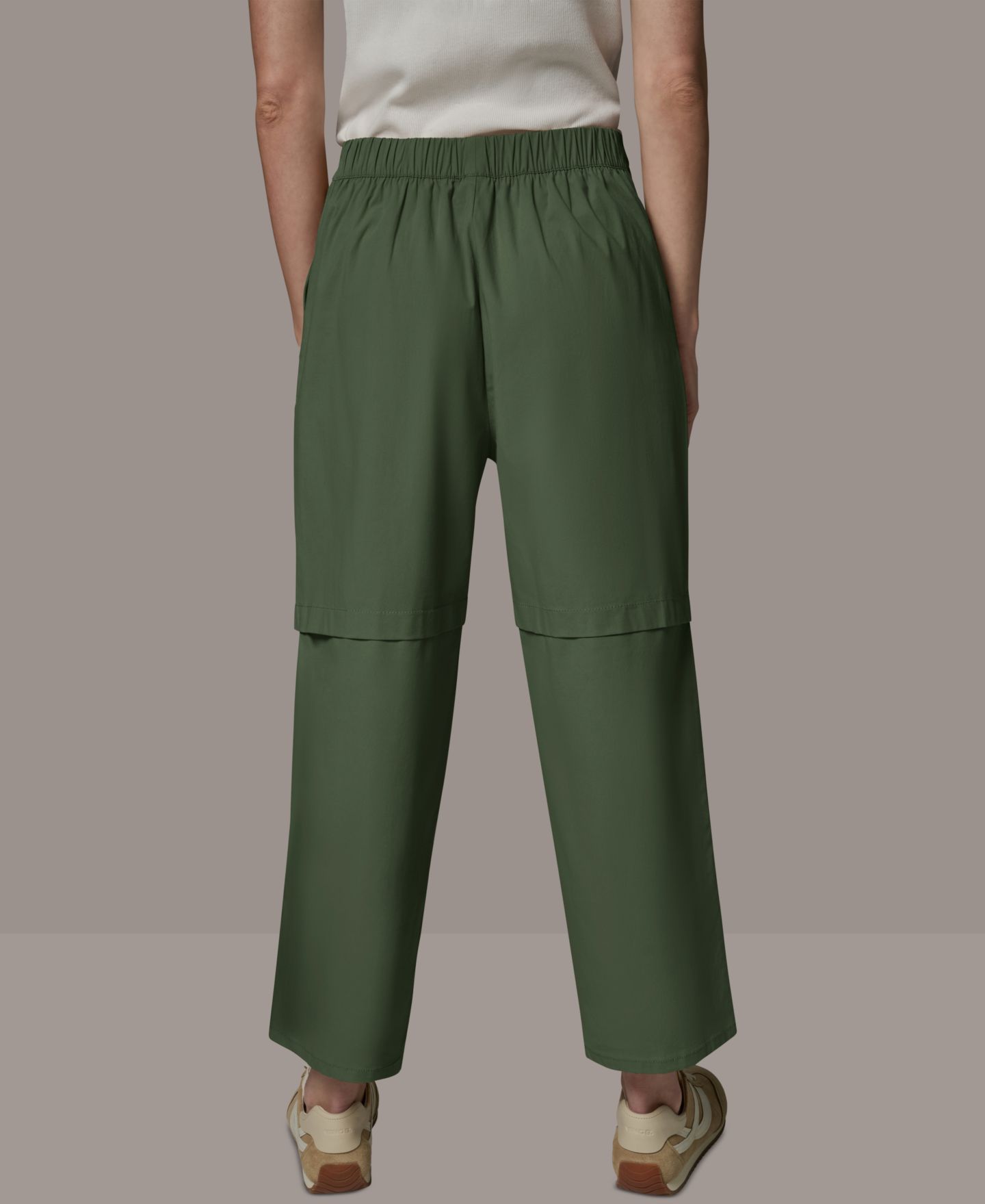 Женские брюки Donna Karan Weekend из бумажного поплина с высокой посадкой, цвет: Verde — фото 5