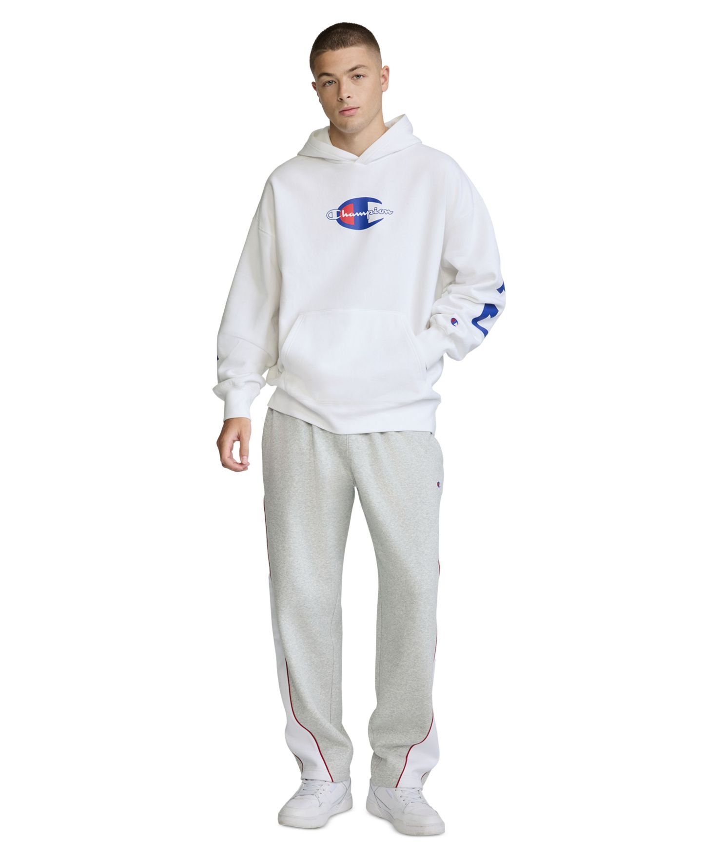Мужской свитшот Champion Across Long-Sleeve Sweatshirt, цвет: Яркий белый — фото 2