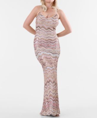 Women's Marcelle Sleeveless Sequined Ball Gown
