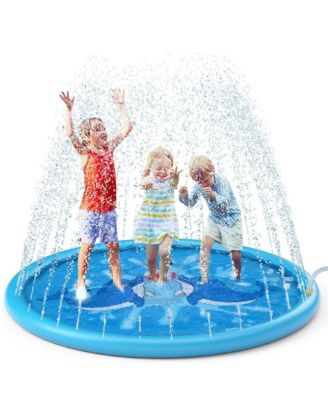 Splash Pad 67" Sprinkler Play Mat Kid Dog Pad Sprinkler Pool Backyard Water Mat