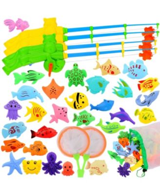 Fishing Game Water Table Bath Toy Kids Outdoor 4 fishing rods fish