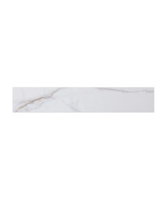31/37/43 Inch Sintered Stone Vanity Top with Ceramic Rectangular Sink, 4 Inch Backsplash, 3 Faucet Holes, Fits Standard Cabinets