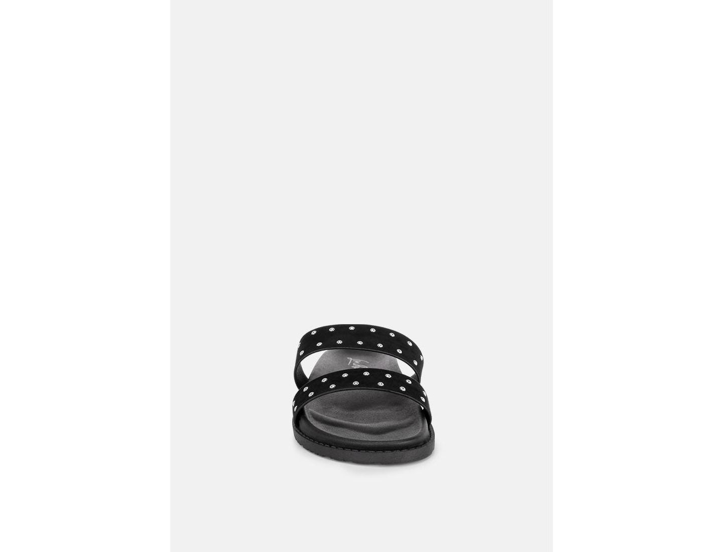 Женские балетки London Rag Stud Embellished Slip On Flats, цвет: Чёрный — фото 6
