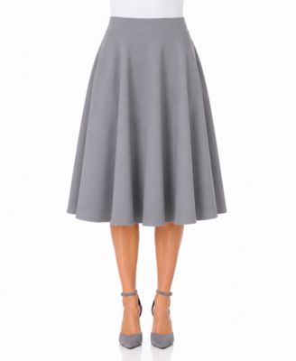 Women's Flared Pull-On Midi Skirt