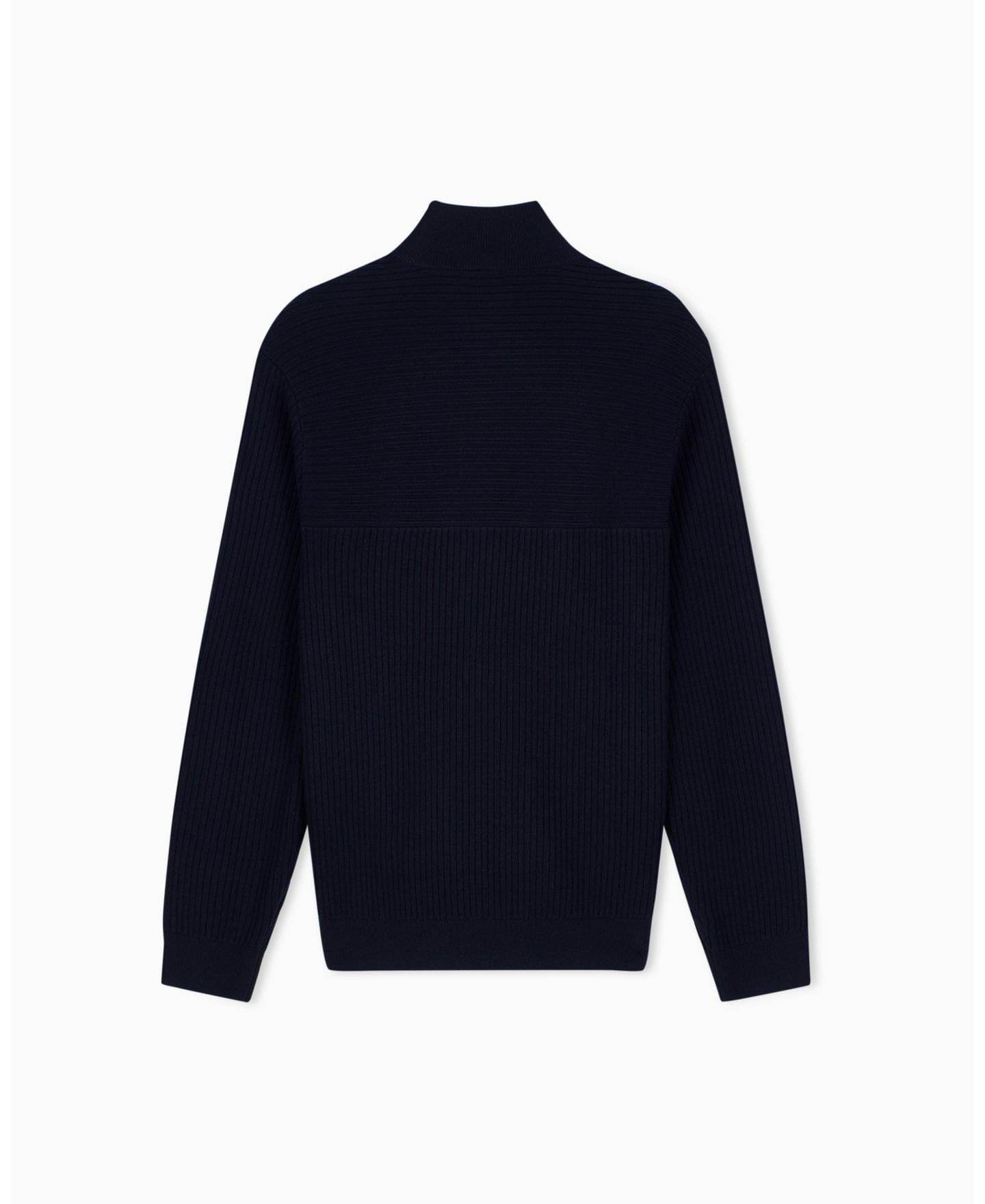 Мужской свитер A|X Armani Exchange Wool Cotton Quarter Zip, цвет: Глубокий тёмно-синий — фото 2