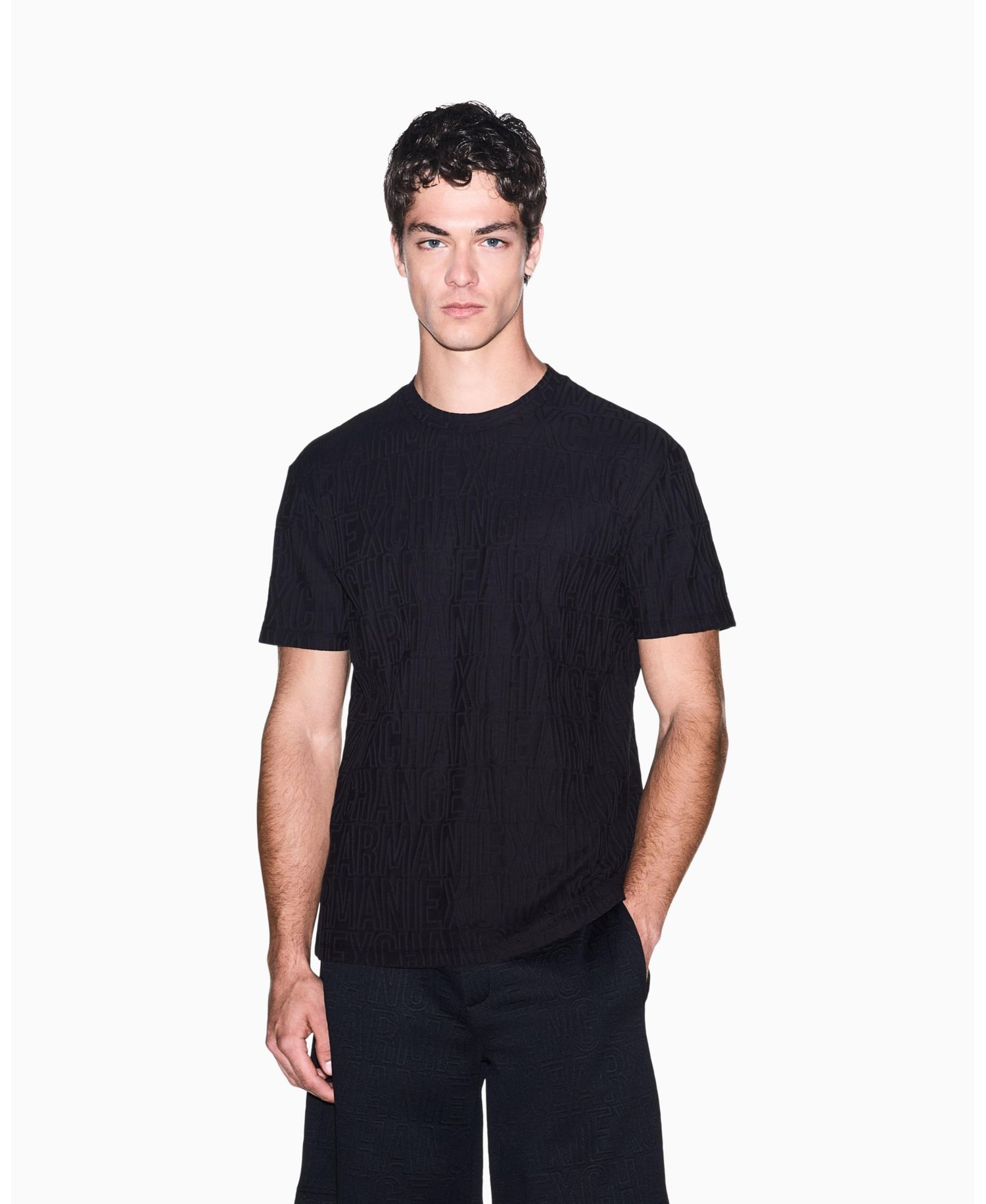 Men's All Over Logo Mercersized Cotton T-Shirt