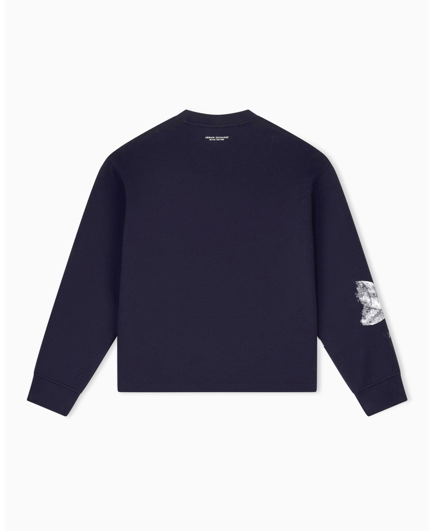 Men's Exposed Flower Bonded Cotton Crewneck Sweatshirt