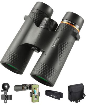 10x42 Waterproof Binoculars with ED Glass and Phone Adapter