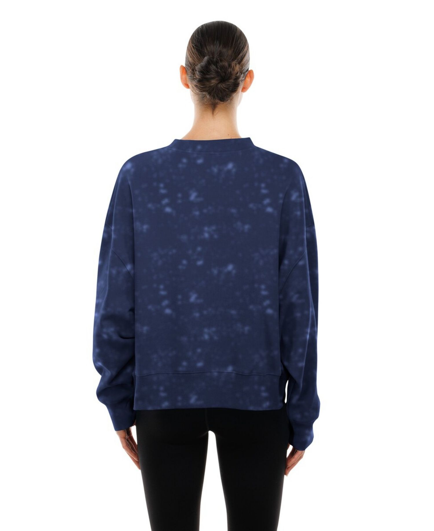 Women's Navy New York Yankees Throwback Oversized Boxy Sweatshirt