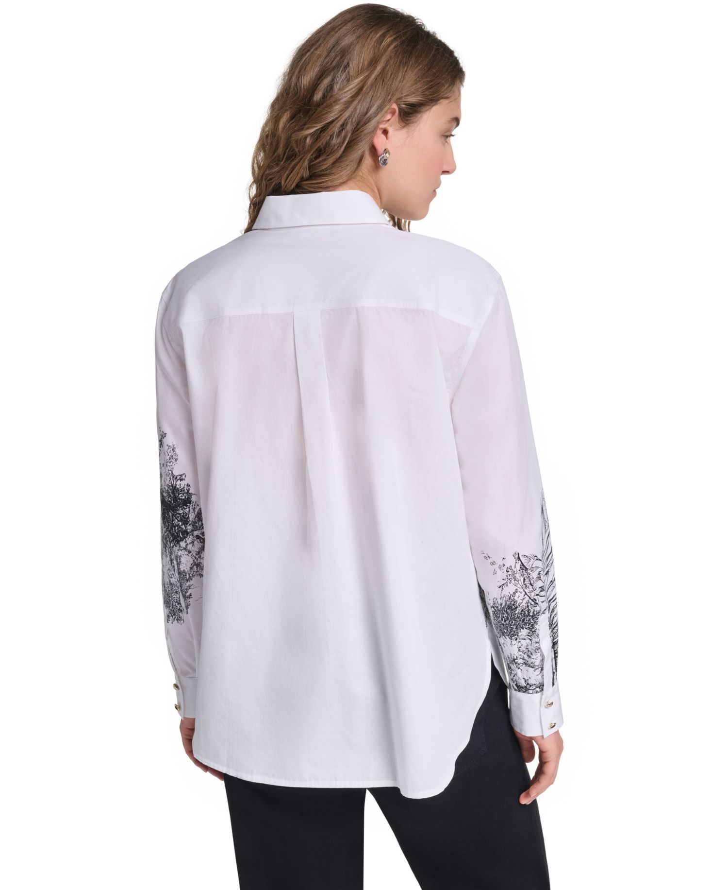 Petite Parisian Graphics Long-Sleeve Shirt