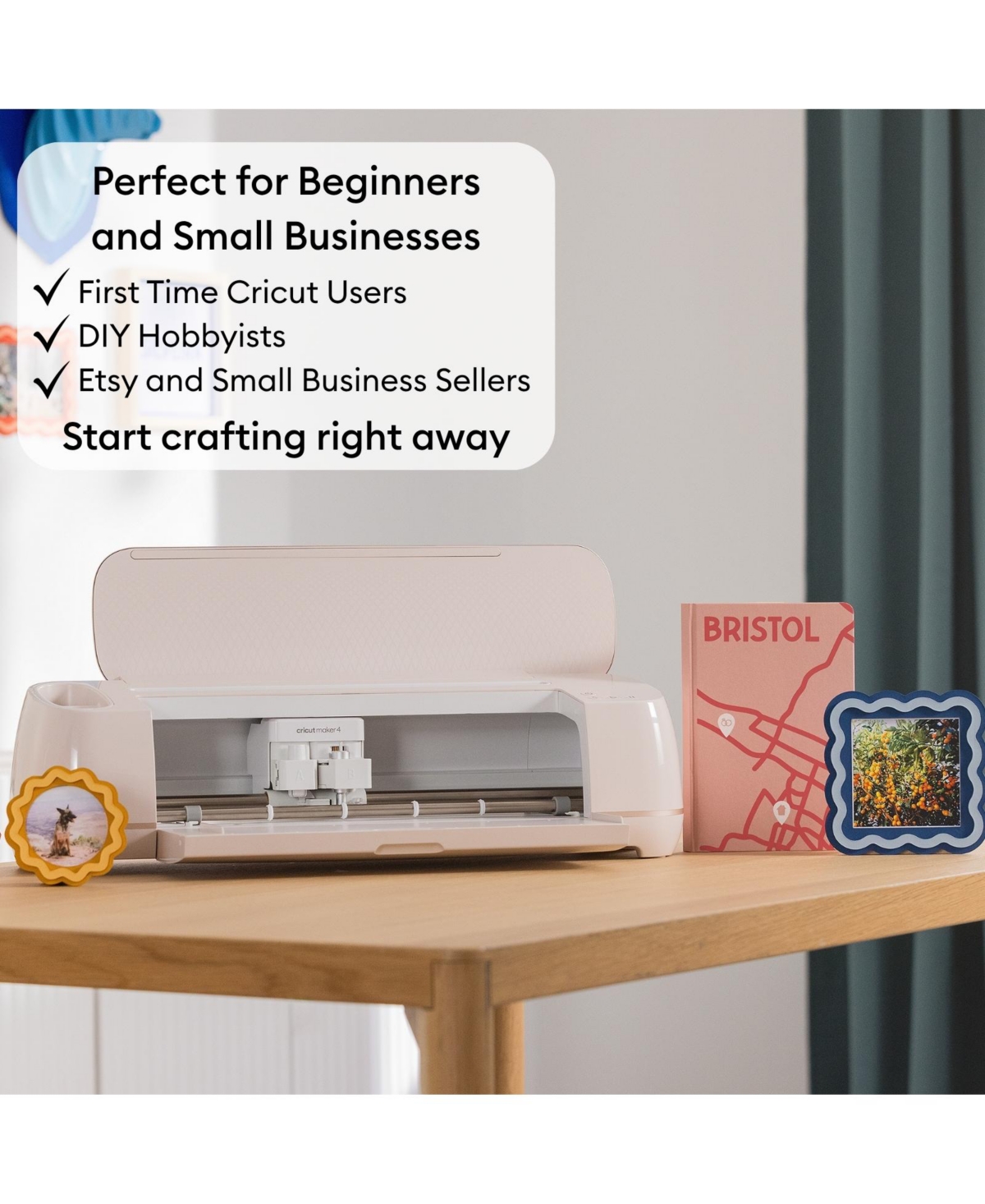 Cricut Maker 4 Cutting Machine with EasyPress Se Heat Press and Materials Bundle