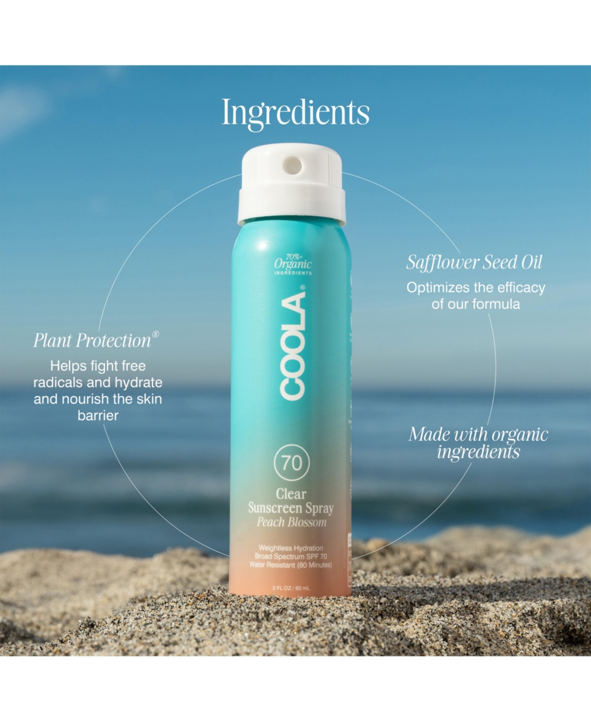Coola Clear Sunscreen Spray Spf