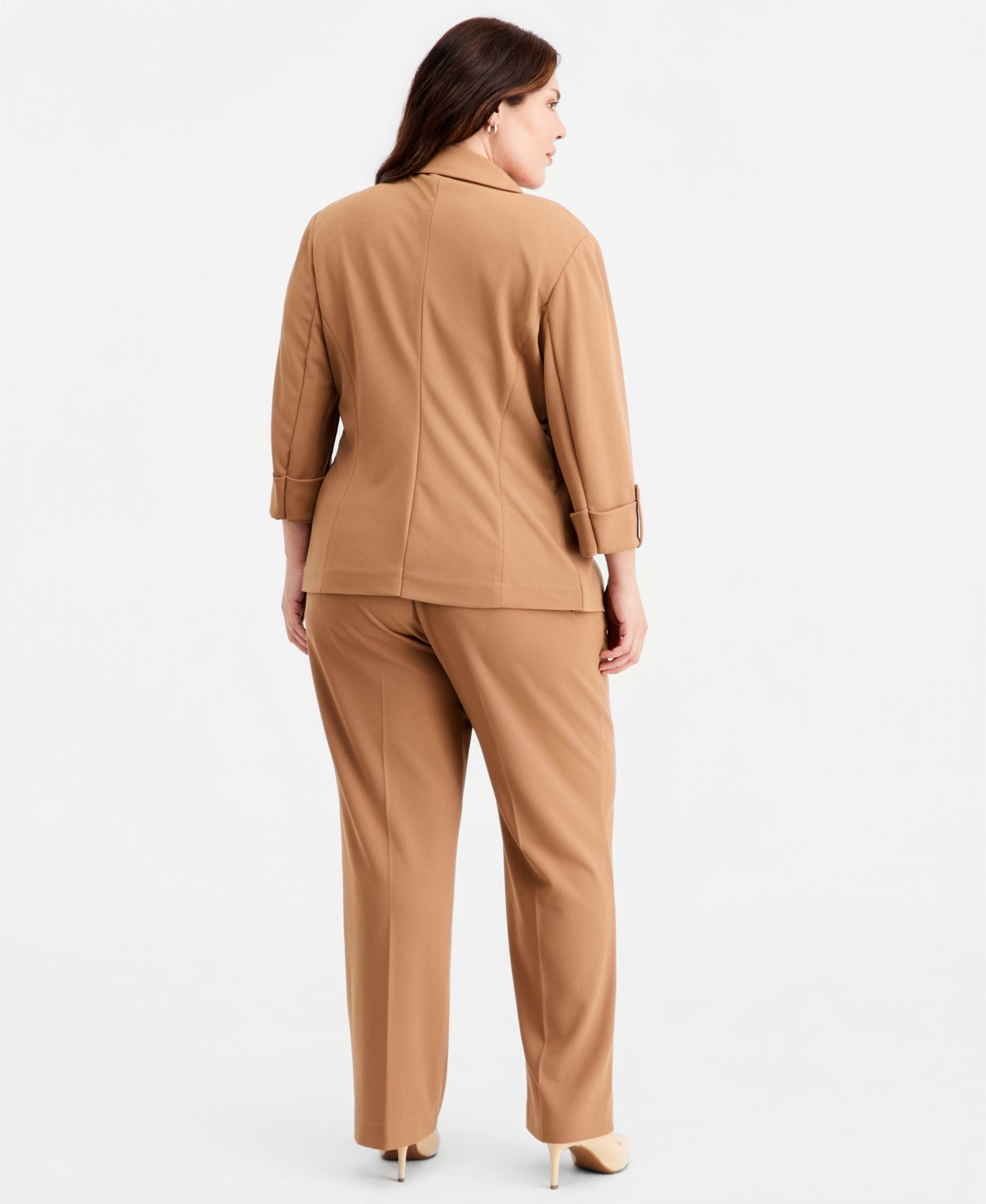 Plus Size High Rise Straight Leg Pants