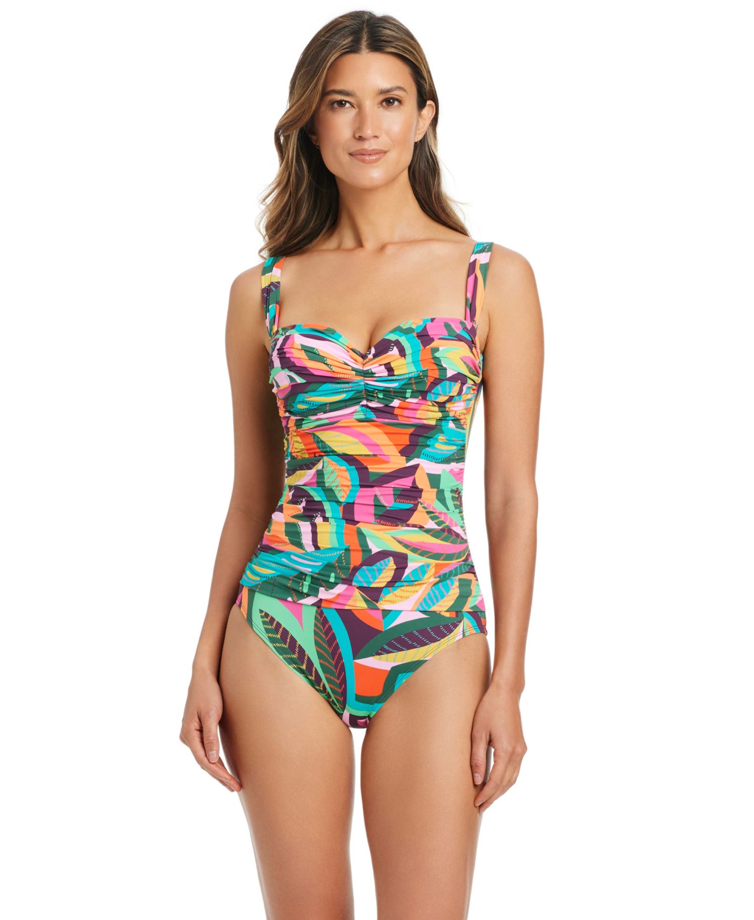 Women's Shirred Underwire One-Piece Swimsuit