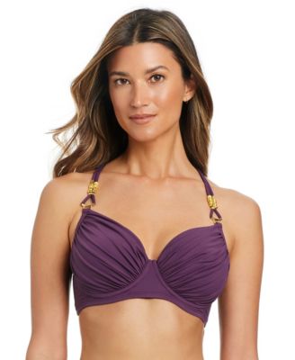 Women's Beaded Strap Underwire Bikini Top