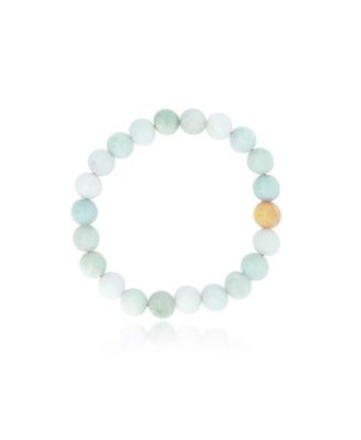 Jade Bead Stretch Bracelet - 8 millimeters
