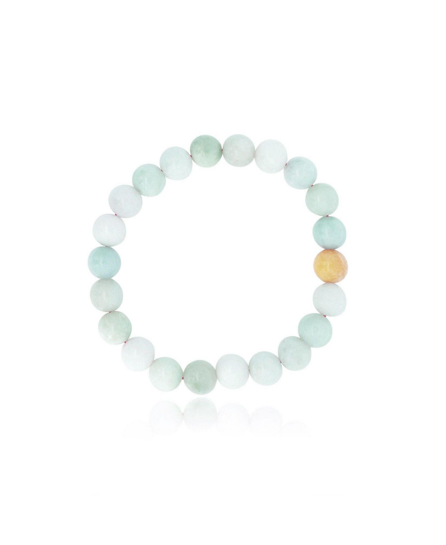 Jade Bead Stretch Bracelet - 8 millimeters
