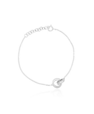 Interlocking CZ Bracelet Sterling Silver