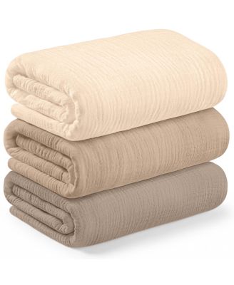 3-Pack Lyra Muslin Swaddle Blankets for Newborns, Large Cotton Nursery Baby Blankets, Soft and Breathable