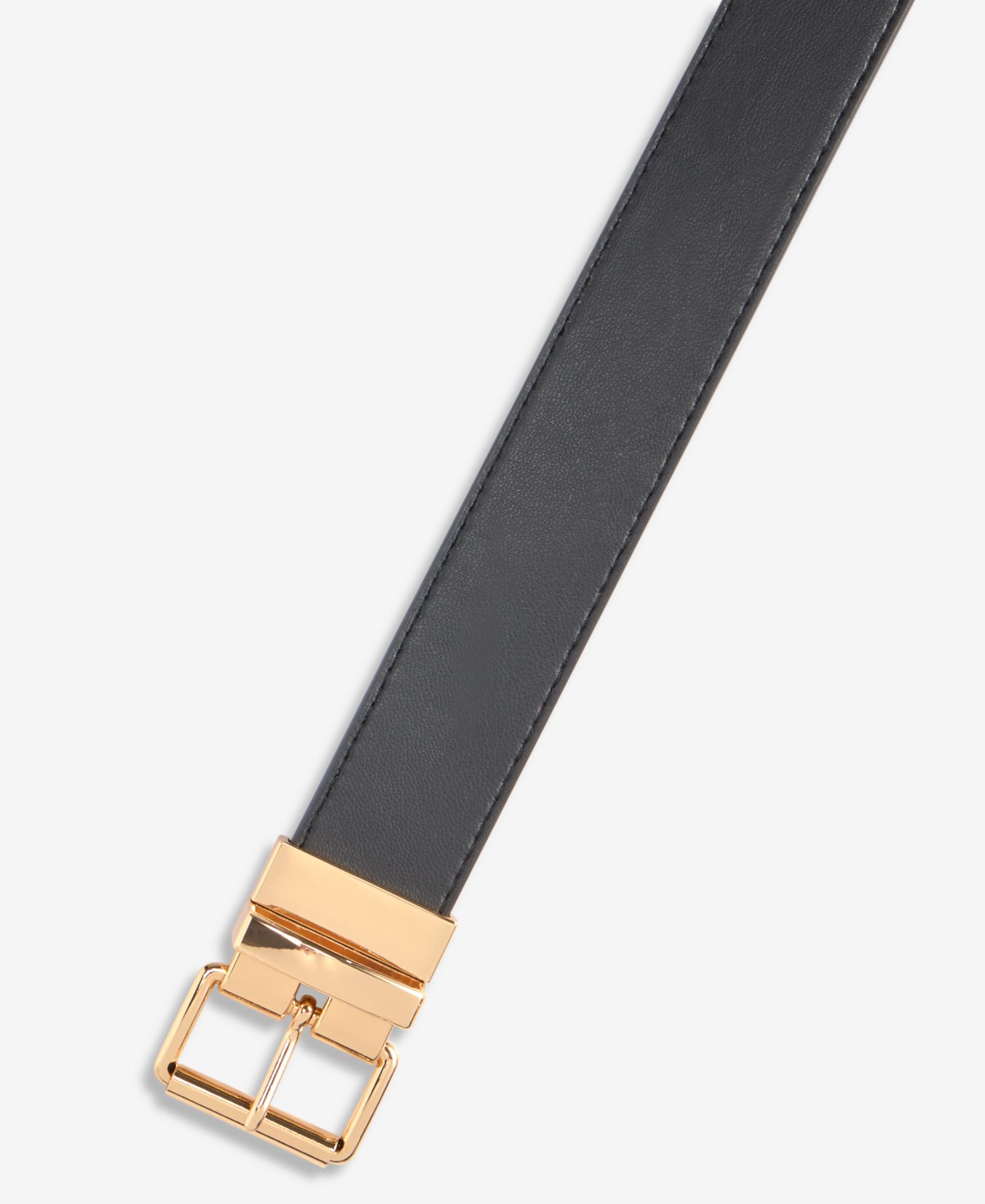 Reversible Solid to Half-Snake-Embossed Pant Belt