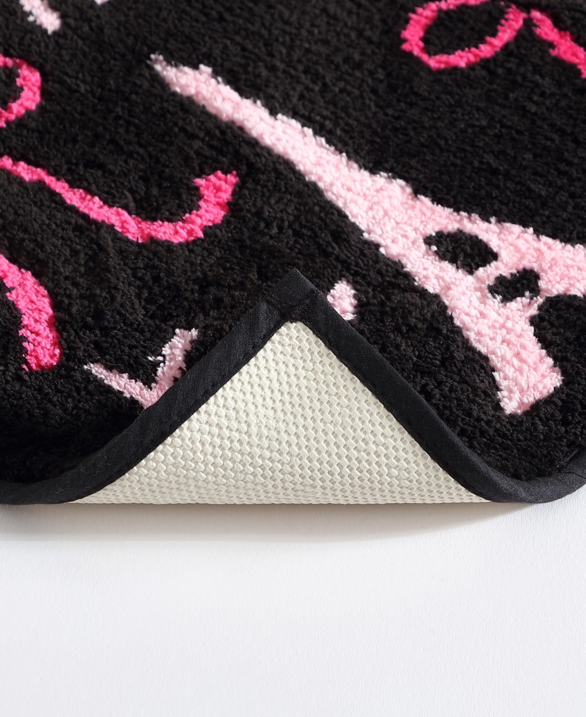 Betsey Johnson Bows In Paris Plush Bath Rug, 20" x 30"