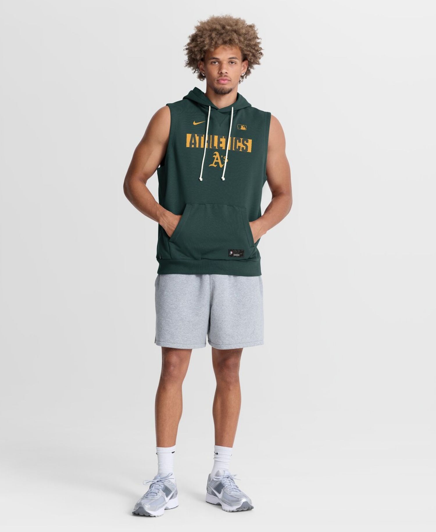 Men's Green Athletics Authentic Collection Standard Issue Dri-FIT Sleeveless Hoodie