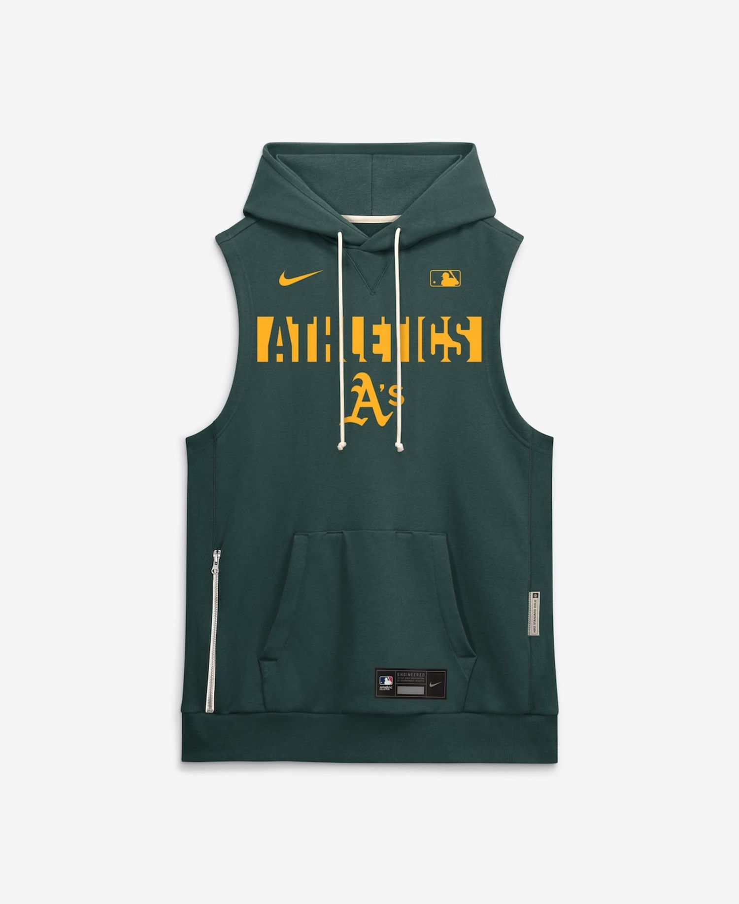 Men's Green Athletics Authentic Collection Standard Issue Dri-FIT Sleeveless Hoodie