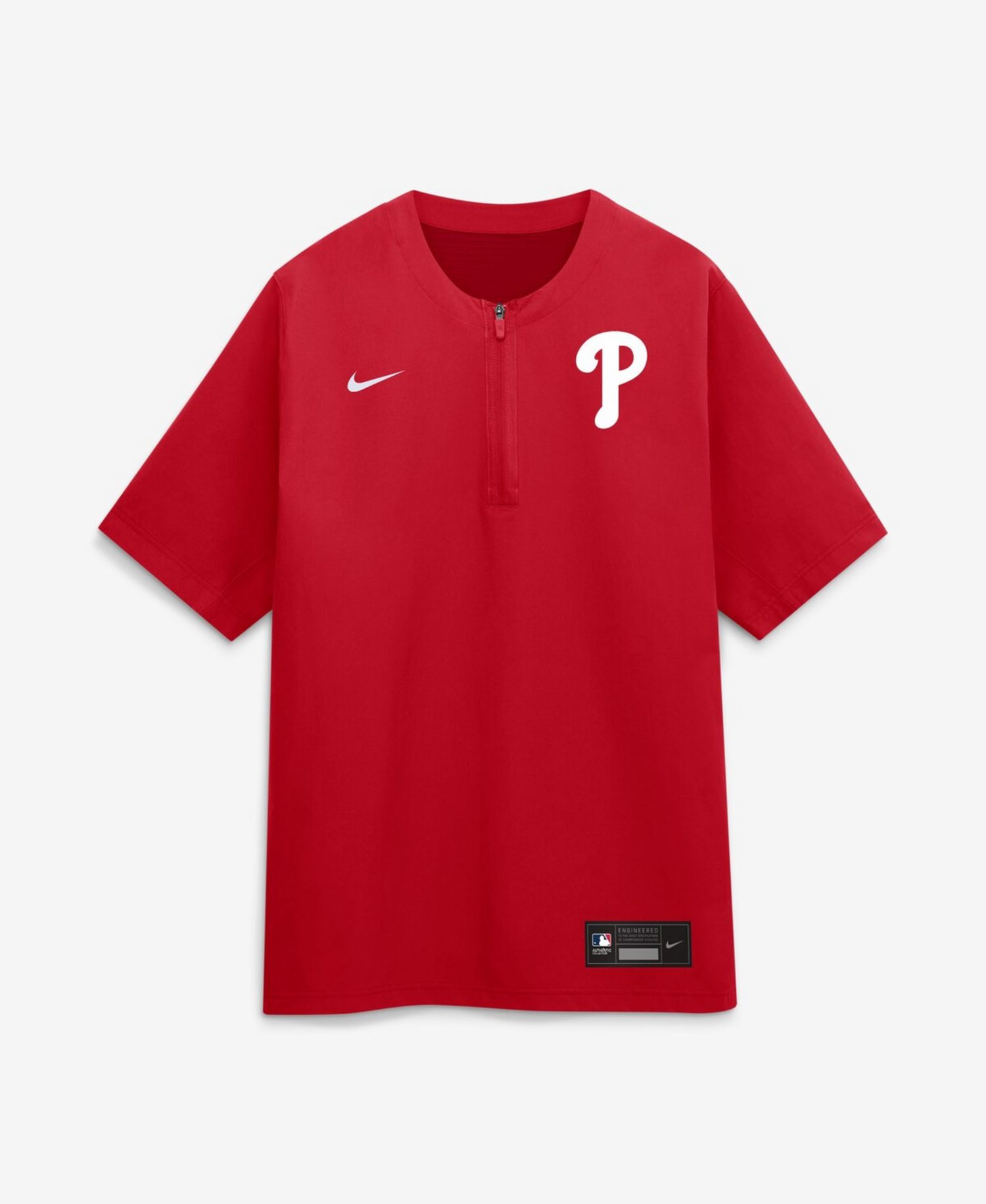 Men's Red Philadelphia Phillies Authentic Collection Dri-FIT Quarter-Zip Windshirt