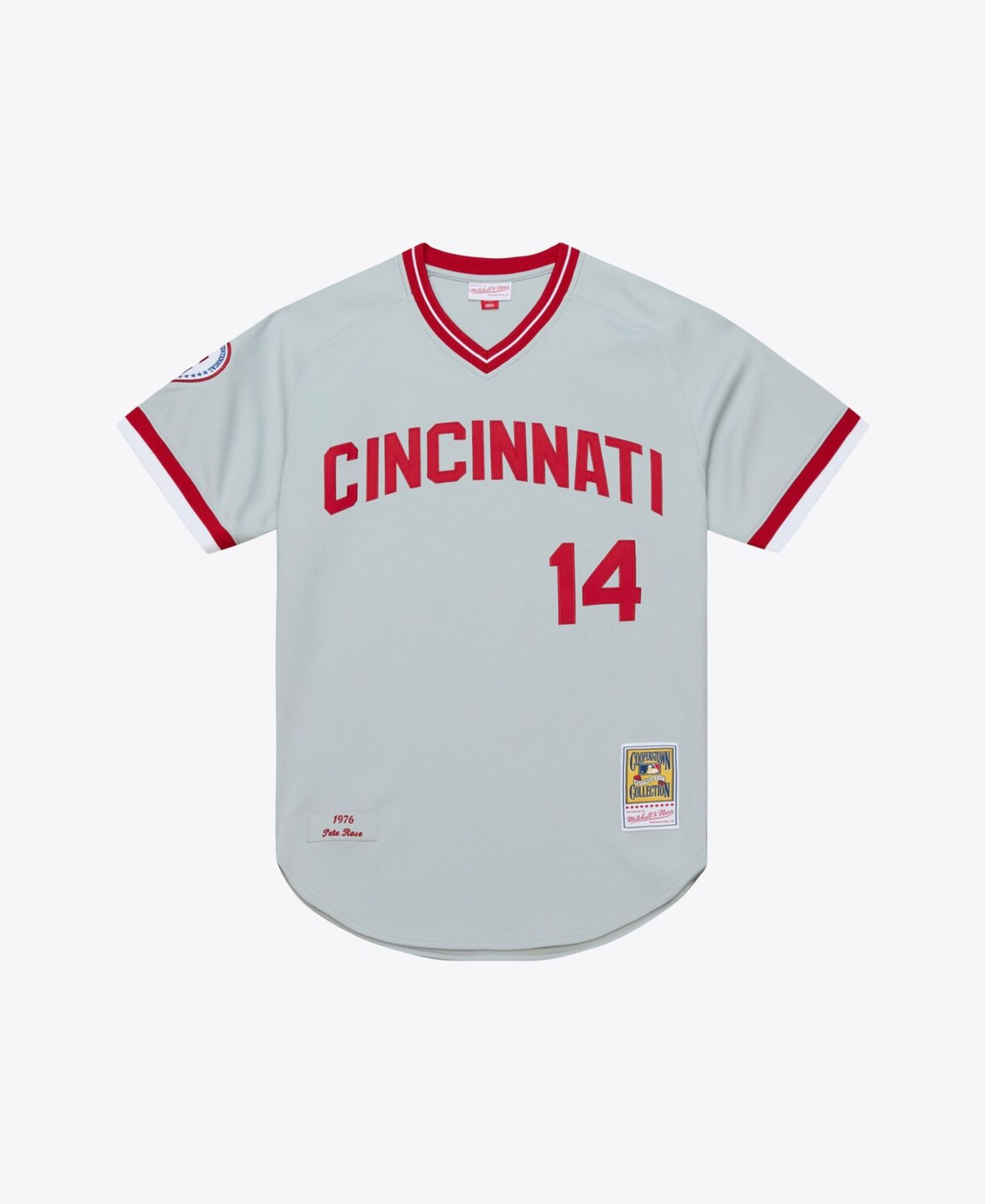 Men's Pete Rose Gray Cincinnati Reds 1976 Authentic Jersey