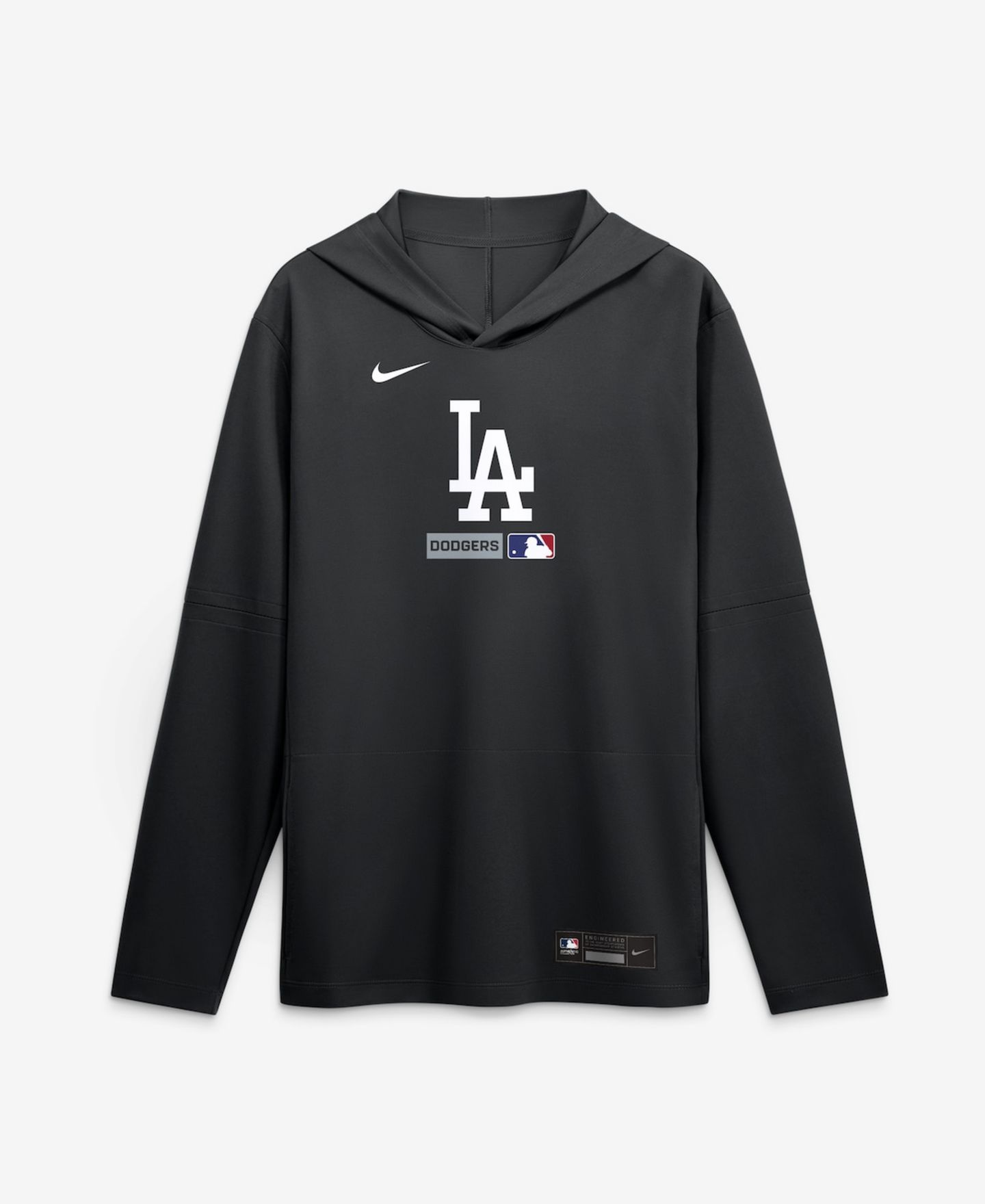 Мужское худи Nike Black Los Angeles Dodgers Authentic Collection Dri-FIT Long Sleeve — фото 2