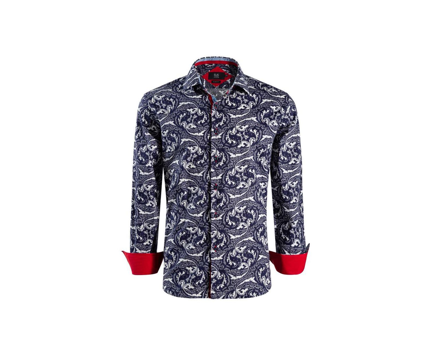 Men's Slim Fit Paisley Sport Button-Down Shirt