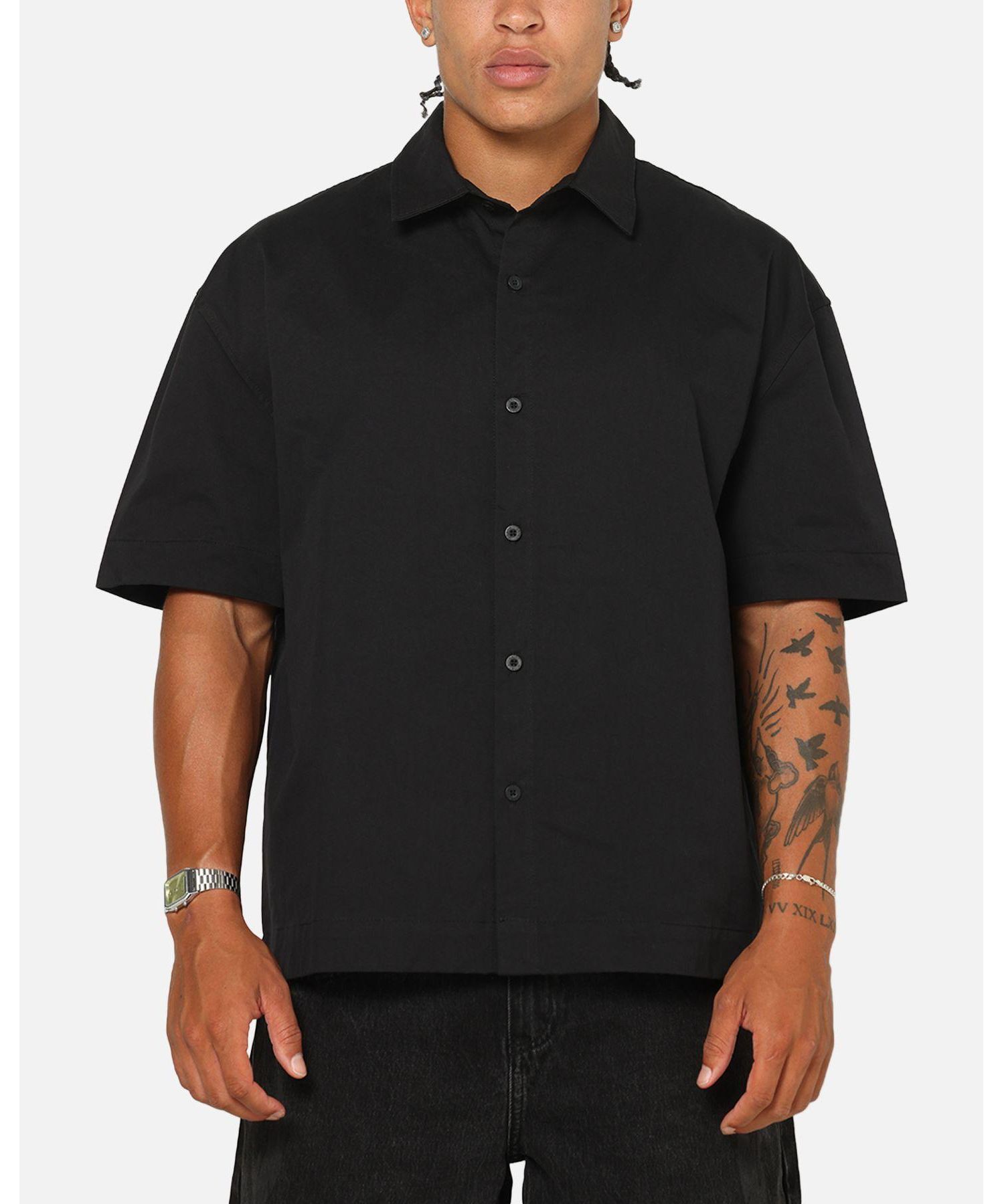 Men's Pearl Script Button Up Shirt