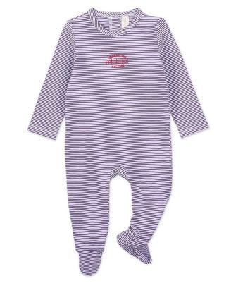 Baby Girls "Generation " Stretchy Mini-Striped Cotton-Rich Footie