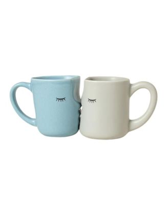 Kissing Porcelain Mugs, 2-Piece Set