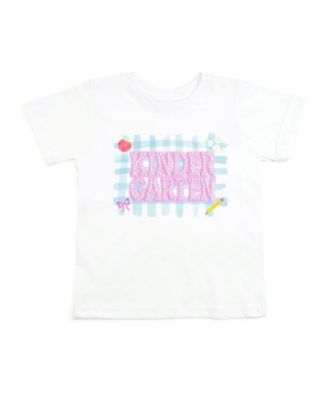 Little Girls Kindergarten Pearl Patch Short Sleeve T-Shirt