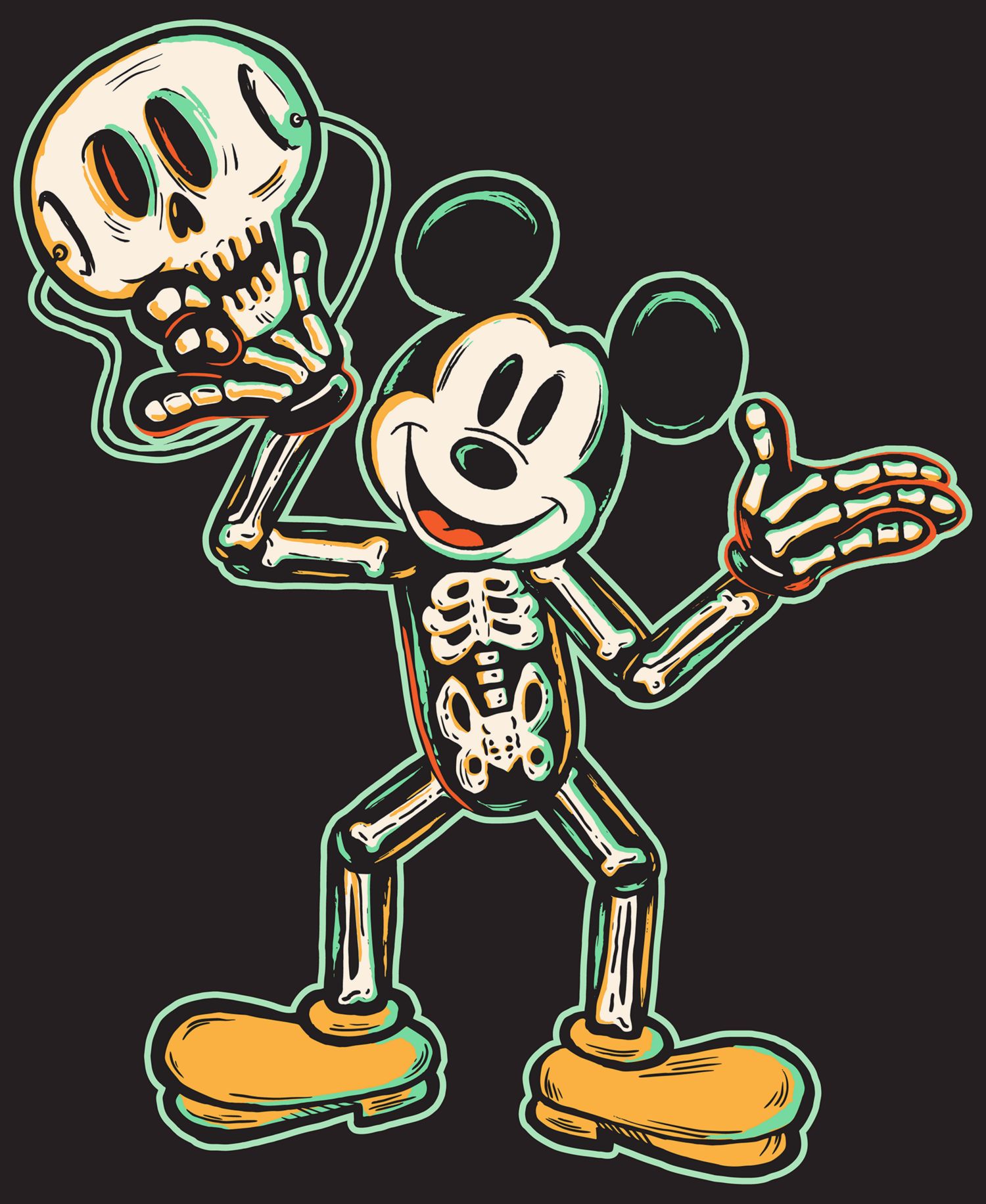 Men's Mickey Mouse Halloween Graphic T-Shirt