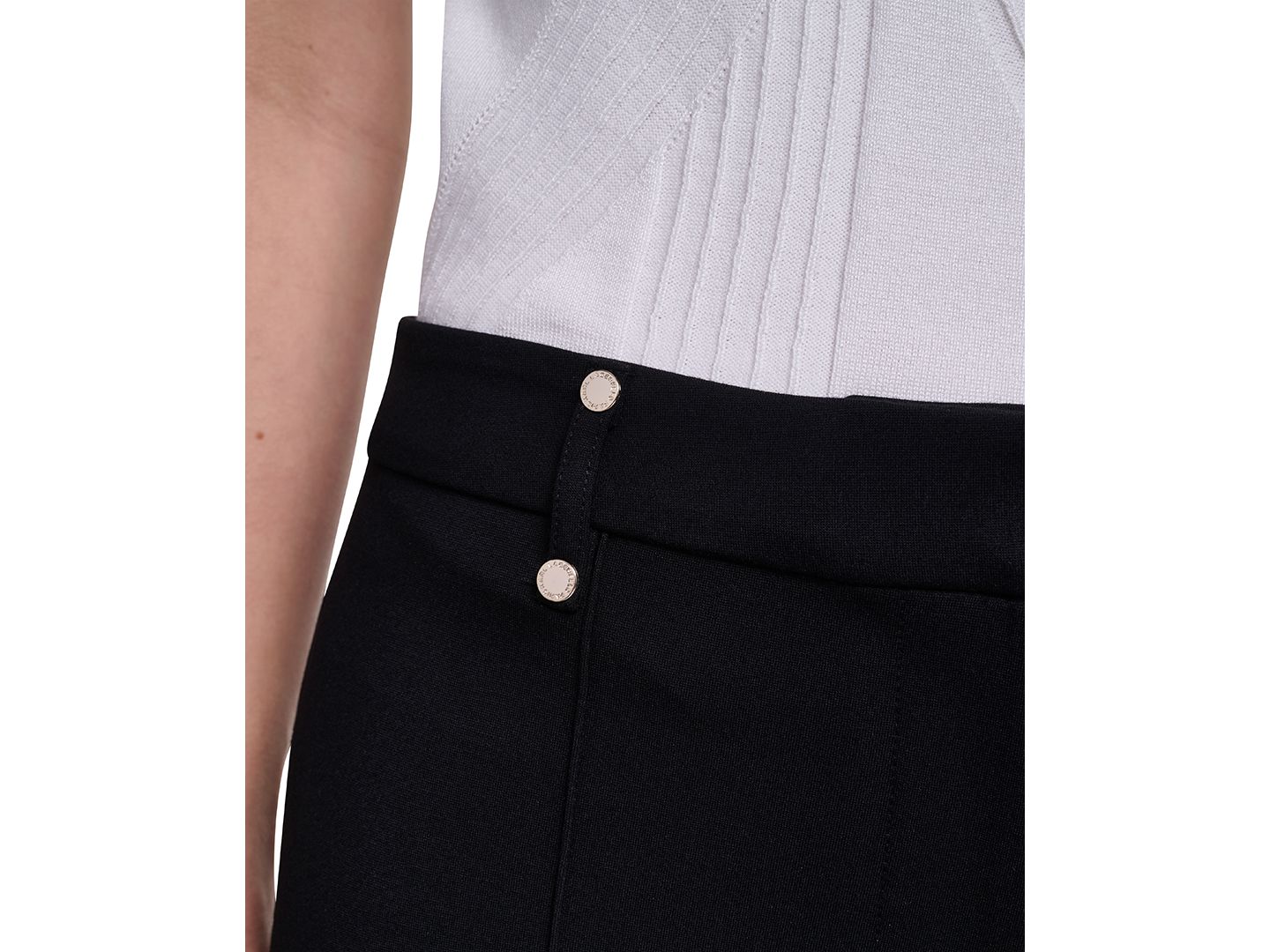 Женские брюки KARL LAGERFELD PARIS Petite Silky Pull-On, цвет: Чёрный — фото 7