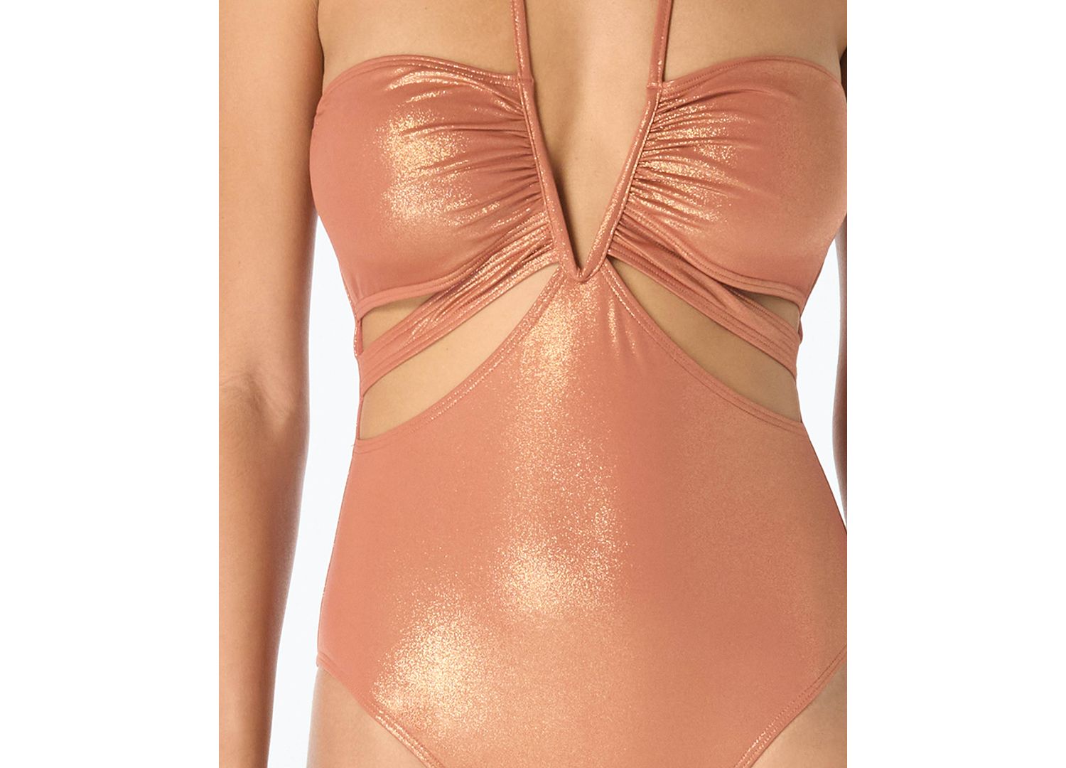 Women's V-Neck Plunge One-Piece Swimsuit