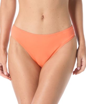 Vince Camuto - Women's Solid Moderate Coverage Bikini Bottoms Orange
